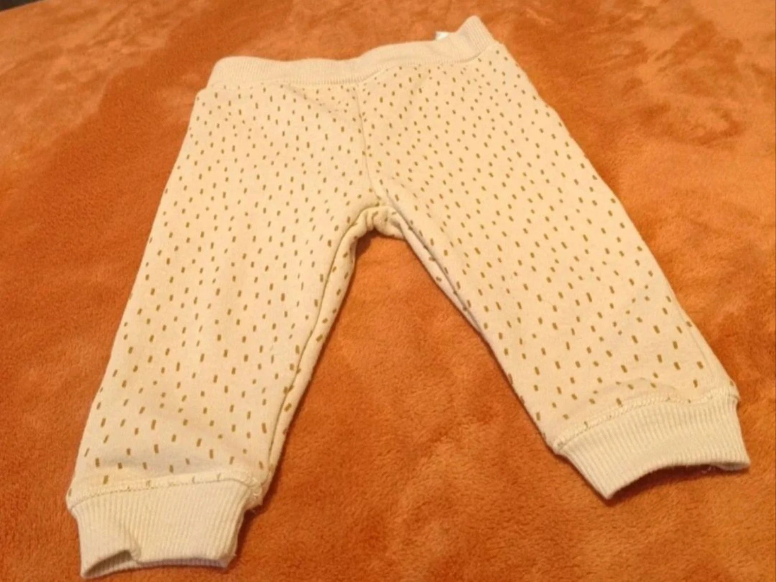 Pantalon / Legging écru à motifs dorés bébé - 3 mois (62 cm)